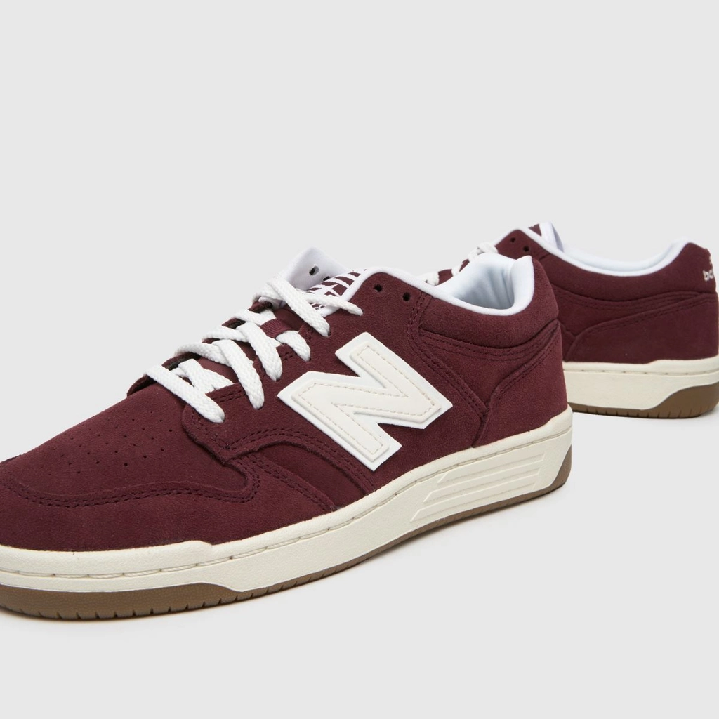 New Balance 480 Trainers in Burgundy